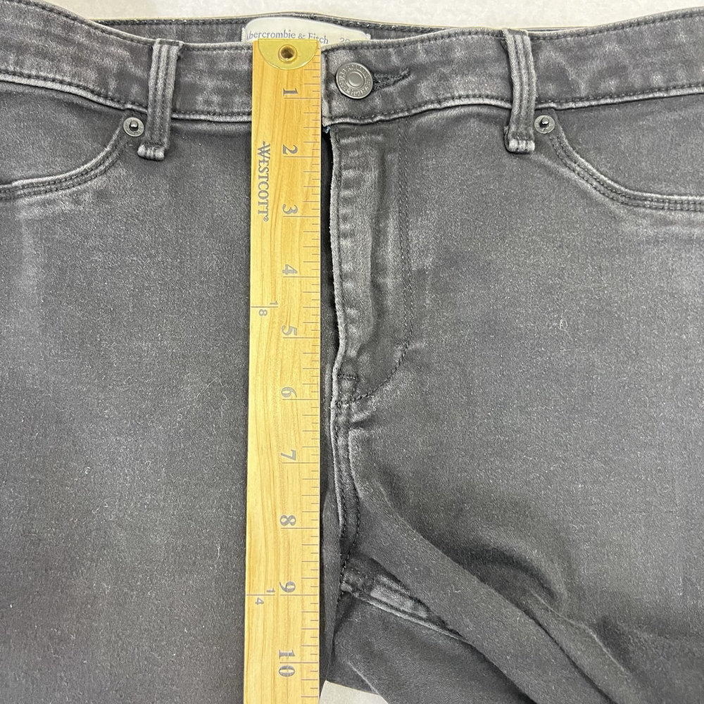 Abercrombie & Fitch Size 29/8 Harper Mid Rise Jean Legging Stretch Black - Picture 6 of 10